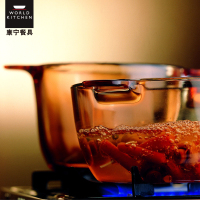 康宁(VISIONS)晶彩透明套锅3.5L汤锅+1L单柄锅 汤锅煮锅单柄锅家庭套组