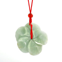 梦克拉 翡翠玫瑰花吊坠 娇艳玫瑰 翡翠花朵项坠