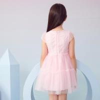 [2件2折价:53]米喜迪mecity童装夏女童连衣裙夏网纱蓬蓬裙粉色礼服儿童