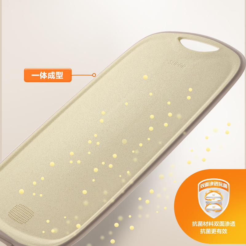 苏泊尔(SUPOR)切菜板银护盾家用擀面板案板和面板抗菌防霉小麦秸秆砧板 P302006AB1高清大图