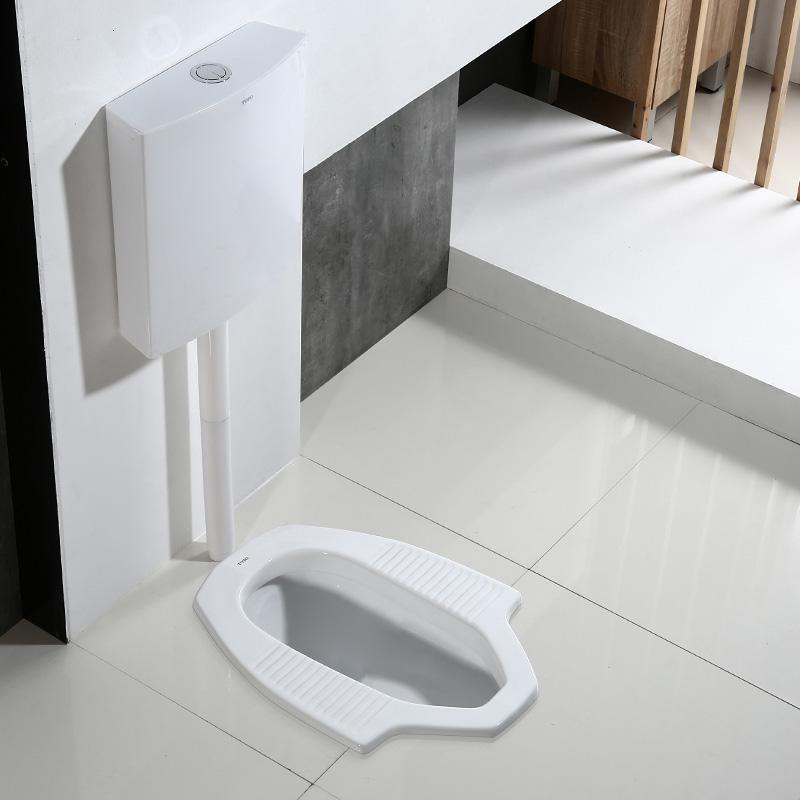 蹲便器整套蹲坑蹲便器水箱整套带挡板感应脚踏阀大便器蹲厕闪电客蹲