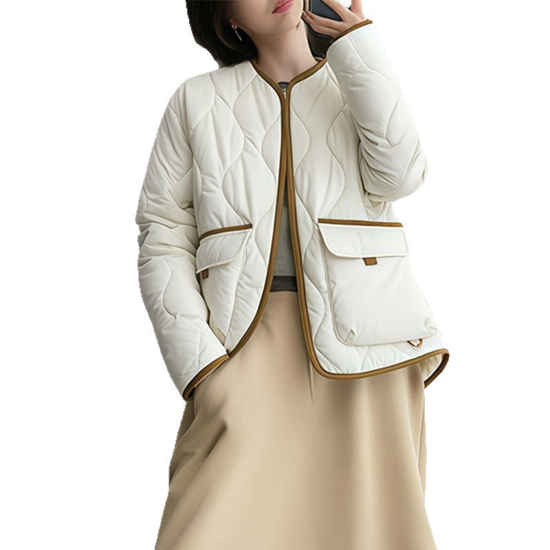 羽绒服女款冬季2025新款高级感羽绒外套短款小香风平湖女冬季羽绒服高清大图