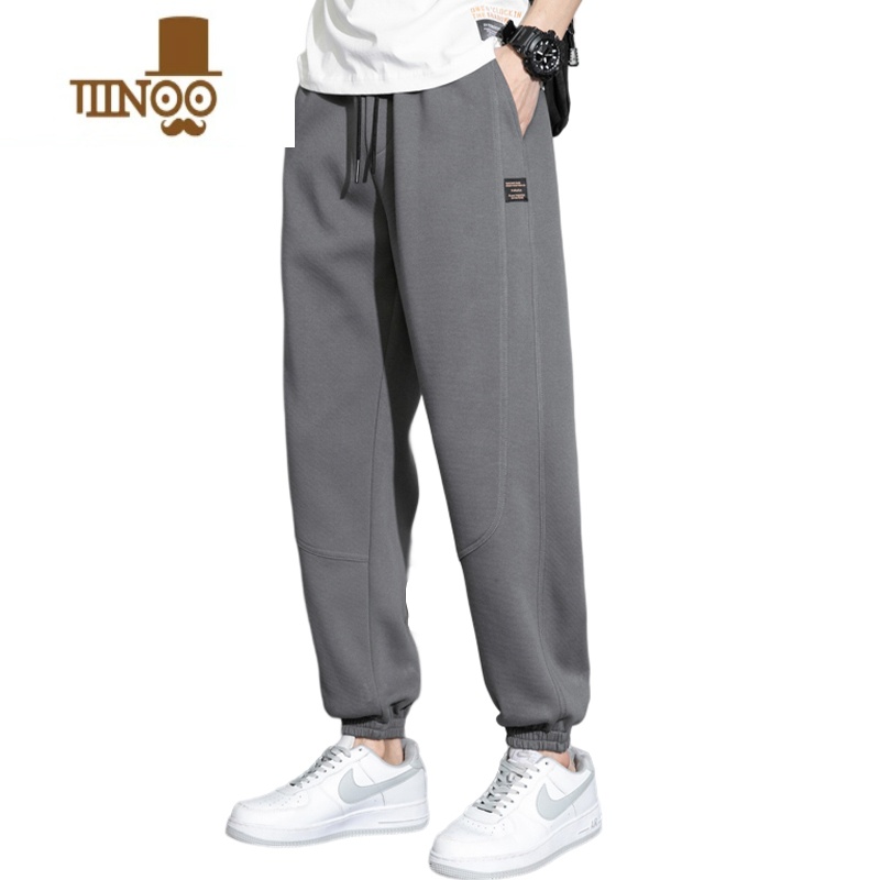 YANXU夏季薄款休闲卫裤男士款束脚裤2023新款运动裤子男百搭长裤男高清大图