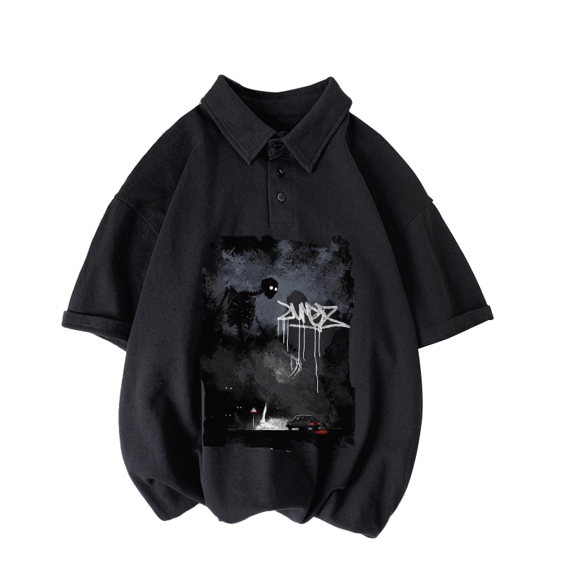 claw money百搭休闲polo衫男宽松休闲短袖t恤青少年时尚帅气上衣