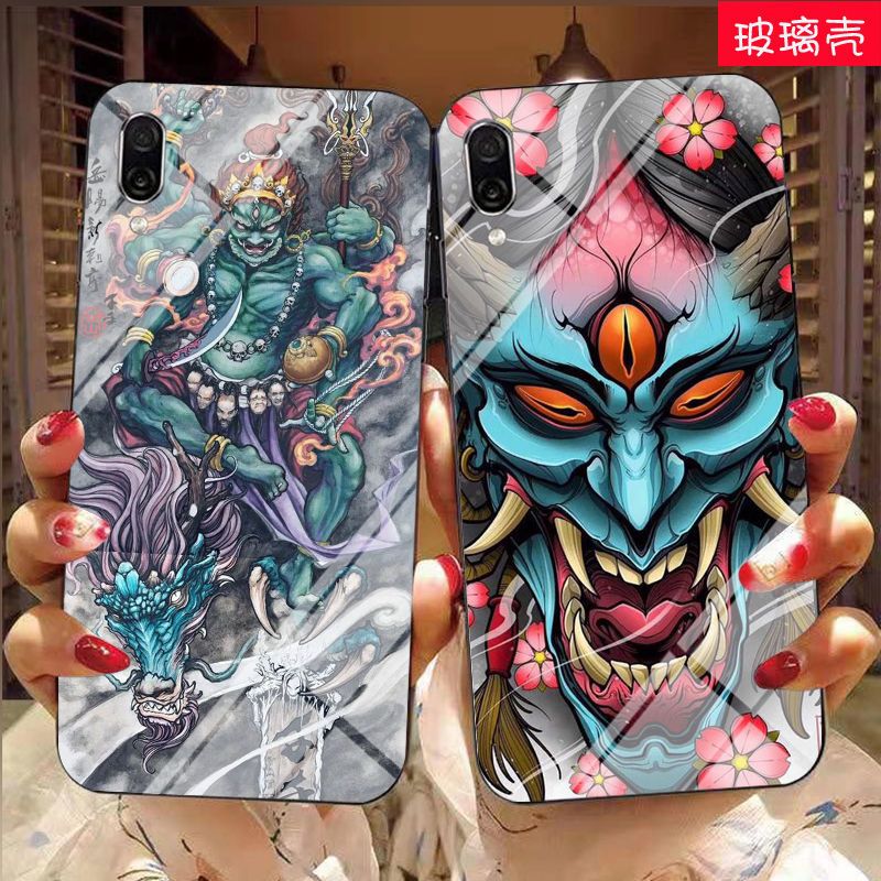 般若iPhone11玻璃手机壳苹果7/XR/12/6p/X善恶8plus纹身个性xsmax 般若45 磨砂软壳(型号发给
