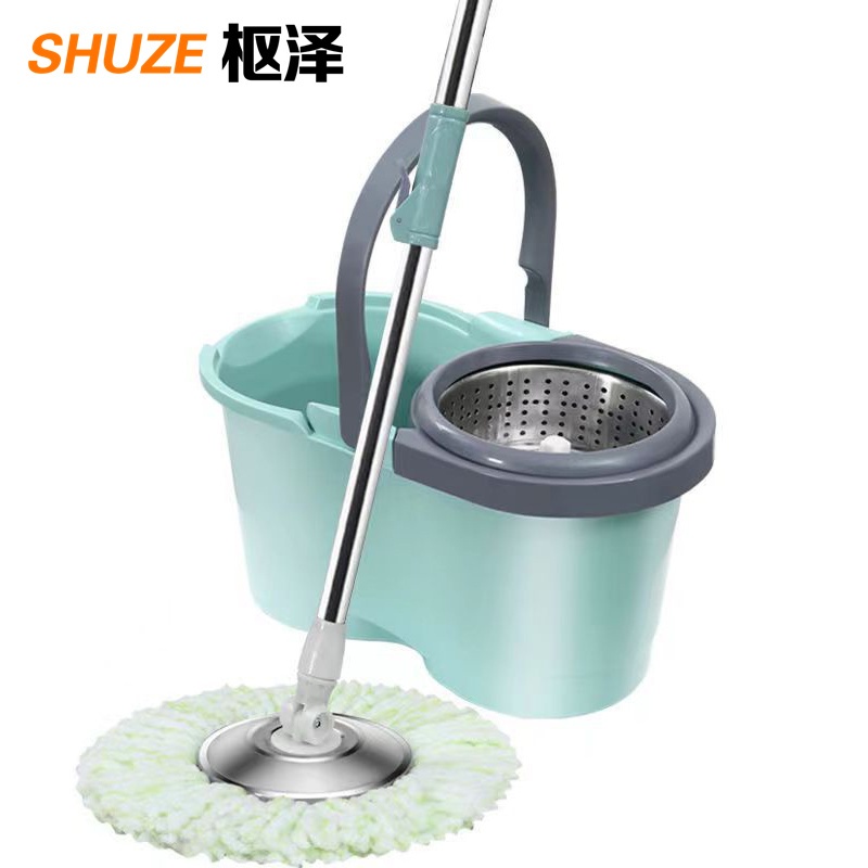 枢泽 拖把 旋转拖把 2布 把高清大图
