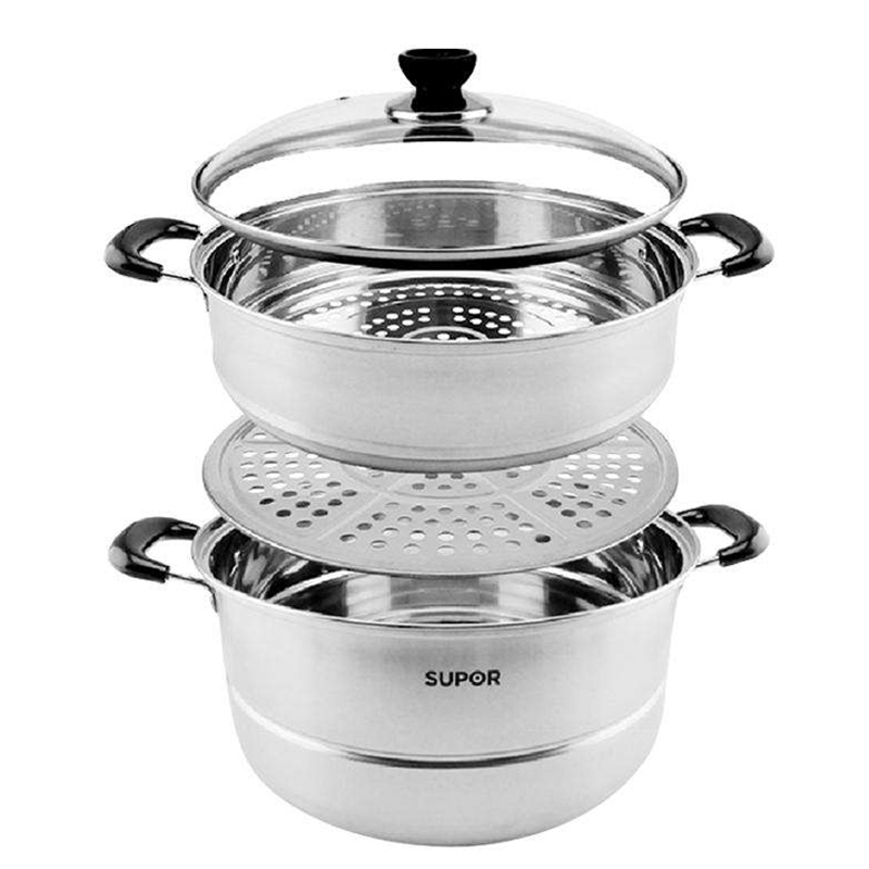 苏泊尔supor畅享经典不锈钢双层蒸锅vz26bs01