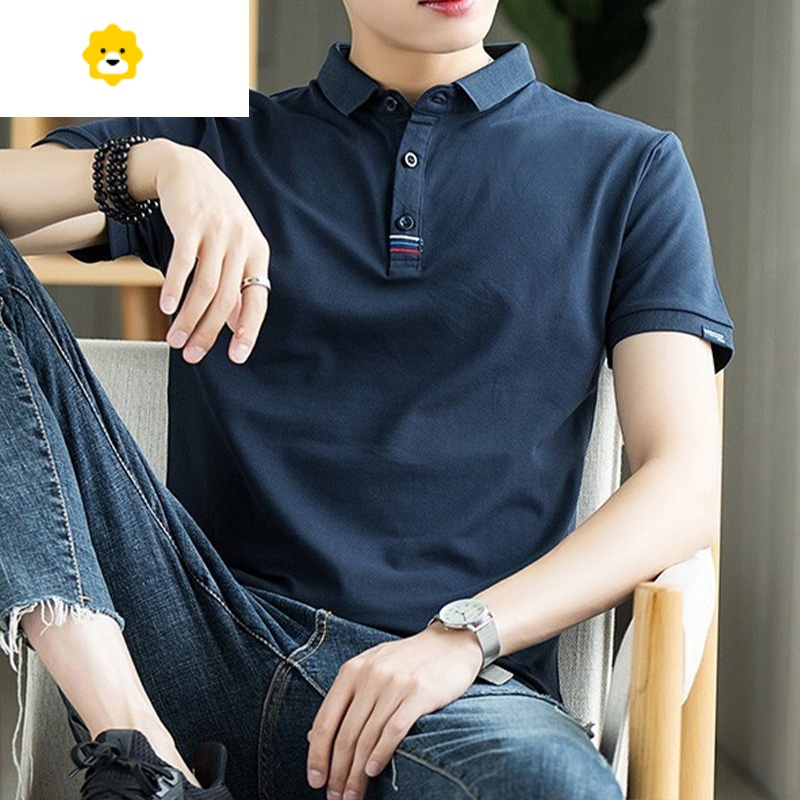 fishbasket男士polo衫短袖2024季新款男装高端休闲带翻领白色t恤男款