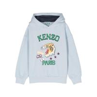 高田贤三(Kenzo)男童棉质卫衣长袖罗纹收口经典Logo装饰运动套头