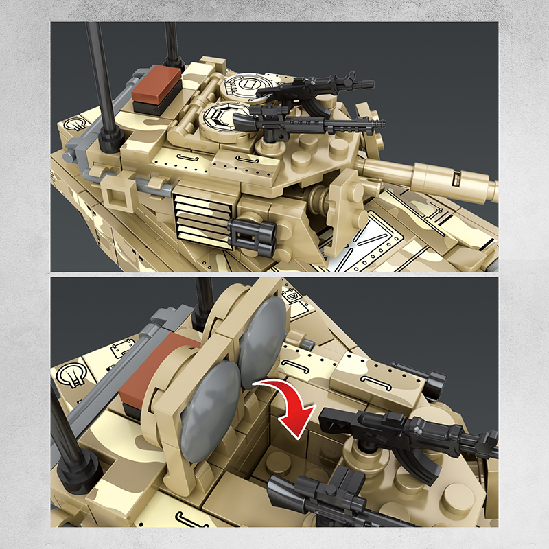 ORSIM奥森 坦克 M1A2 儿童益智拼装积木 89001