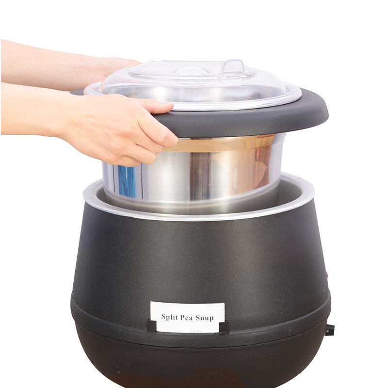 新力士304不锈钢内胆电加热暖汤保温汤锅不锈钢盖子款81328-7(10L)高清大图