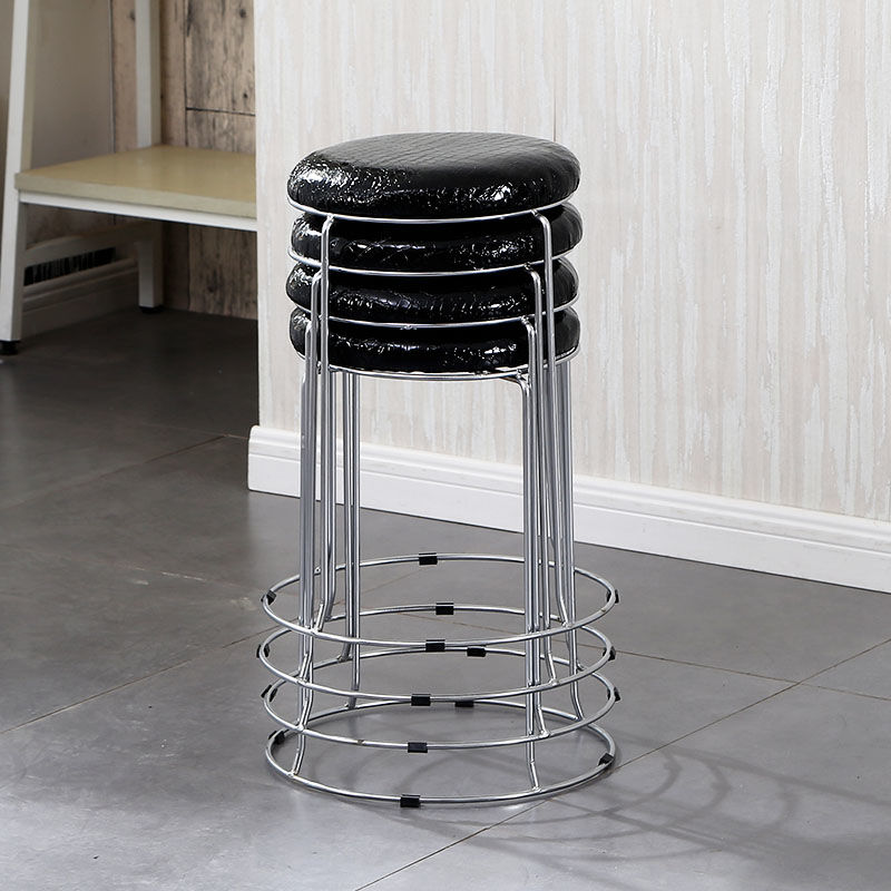 加厚钢筋凳凳子时尚换鞋凳铁凳铁圆凳子地毯皮凳子收纳凳小凳子