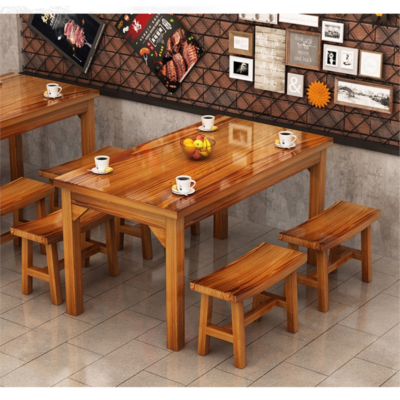 法耐碳化饭店桌椅餐厅快餐桌椅面馆小吃烧烤火锅店商用餐桌椅组合