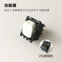 单个功能键(翻盖2孔接线) 奥普原装适配 浴霸开关按键按钮 单个功能键转换键按键开关零配件