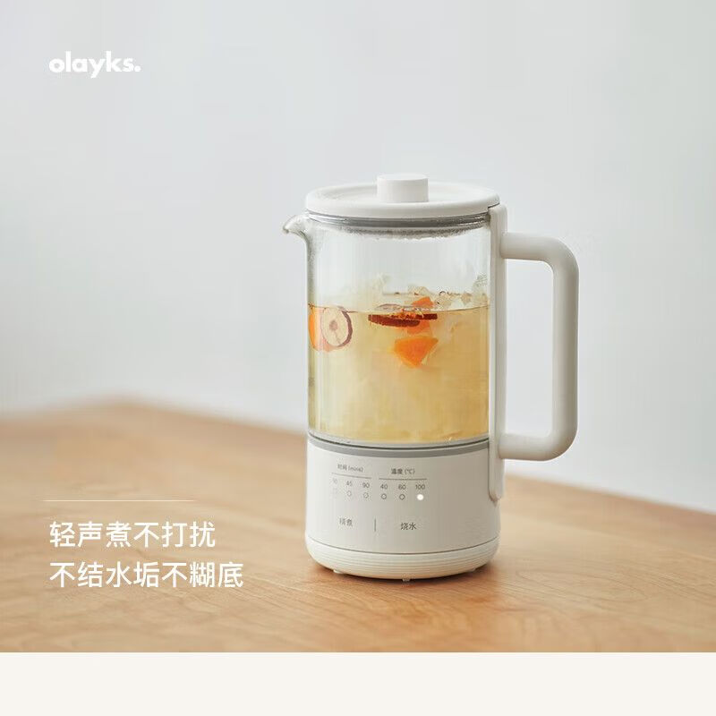 欧莱克(olayks)多功能养生杯煮茶器智能家用办公室小型迷你玻璃烧水壶 0.6L养生壶316不锈钢YSB00203