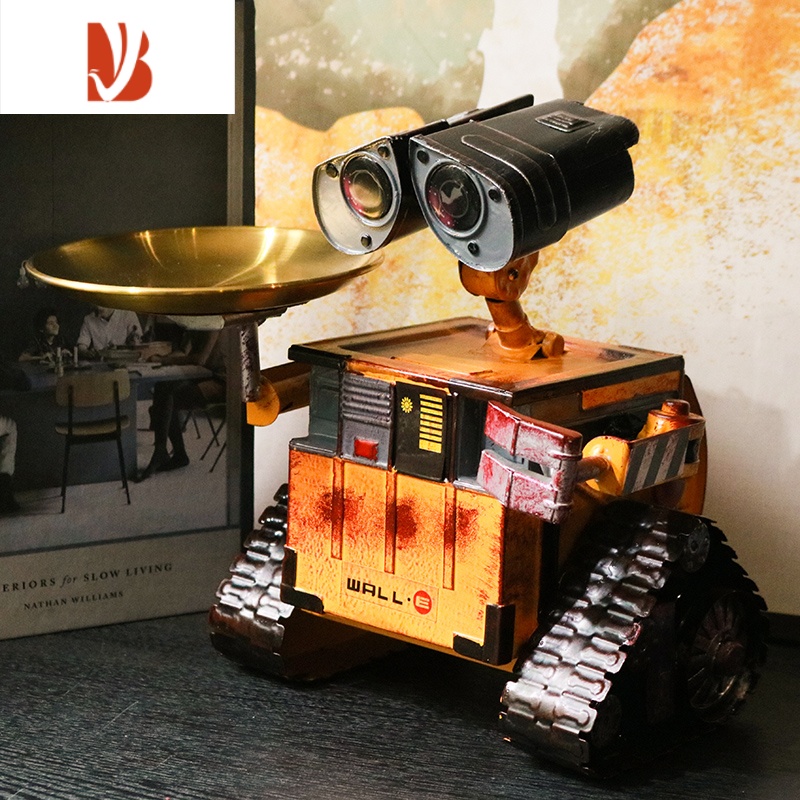 三维工匠瓦力机器人玄关钥匙收纳摆件创意客厅高端茶几电视柜卧室装饰