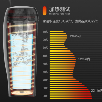 科敏G450车载电热杯汽车加热杯充电烧水壶12V烧开水热水器24V货车[车家两用]亚光黑
