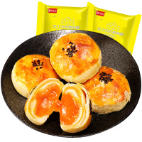 [满199减125元]比比赞芝士流心蛋黄酥6枚雪媚娘零食美食小吃网红糕点休闲食品