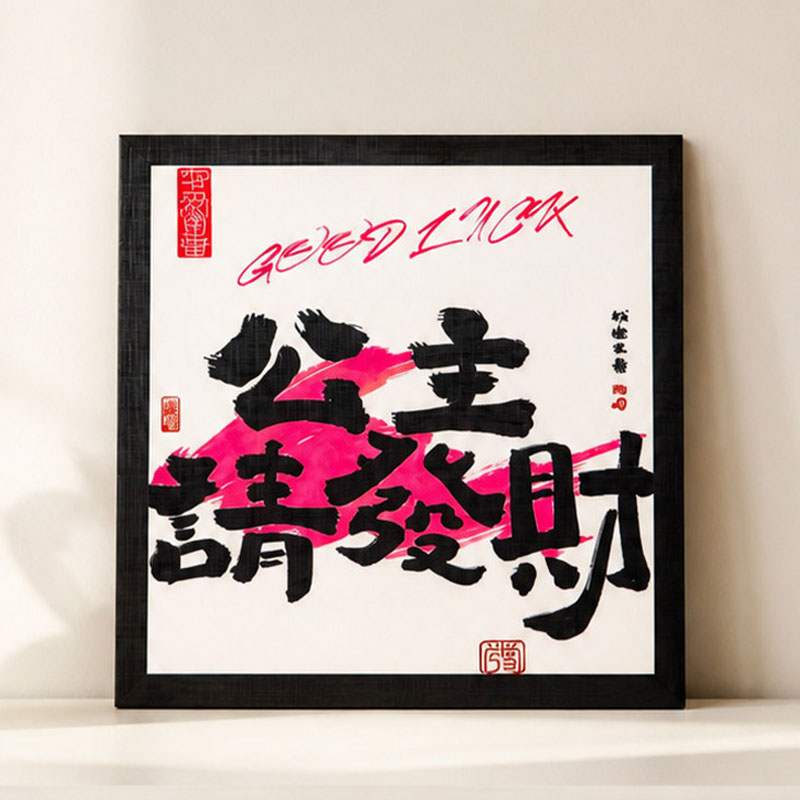 智美环球 公主请发财玄关摆件桌面装饰 多巴胺女孩+公主请发财+日历+烛台+魔方香薰高清大图