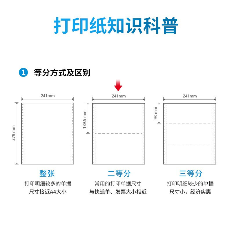 得力 N241-5-1/2 打印纸 塞纳河电脑打印纸 彩色不撕边 1000页/箱 一箱装