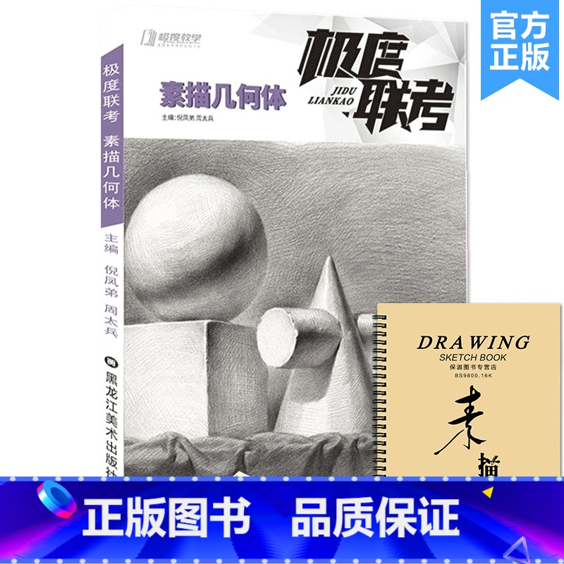 【正版】极度联考素描几何体 2021极度教学单个组合石膏几何体临摹范本书基础入门画册书籍