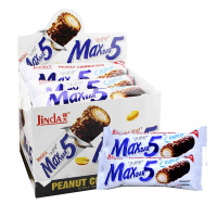 锦大 max5巧克力棒 榛果仁花生夹心棒 休闲零食品 35g（代可可脂）
