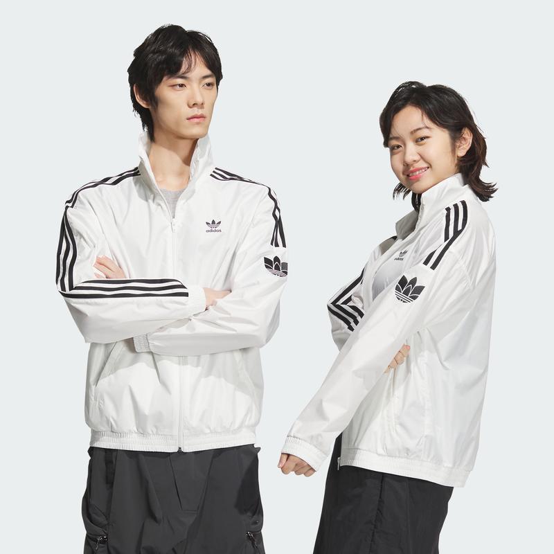 阿迪达斯(adidas)复古拼接防风运动外套女款男女同款休闲潮流外套高清大图