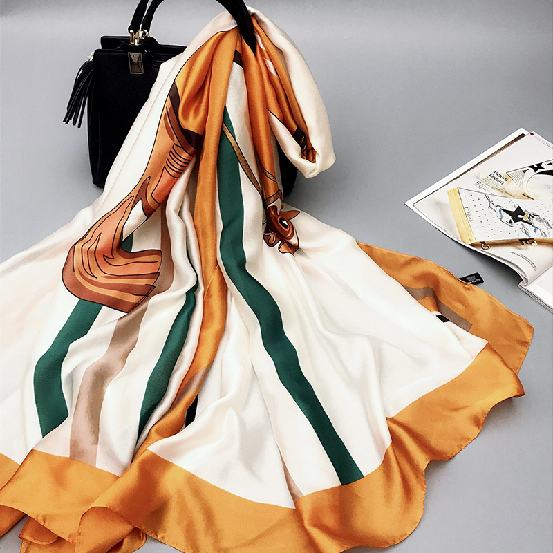 盛世尼曼丝巾女百搭夏季轻薄款纱巾空调房围巾两用夏天出游防晒丝巾