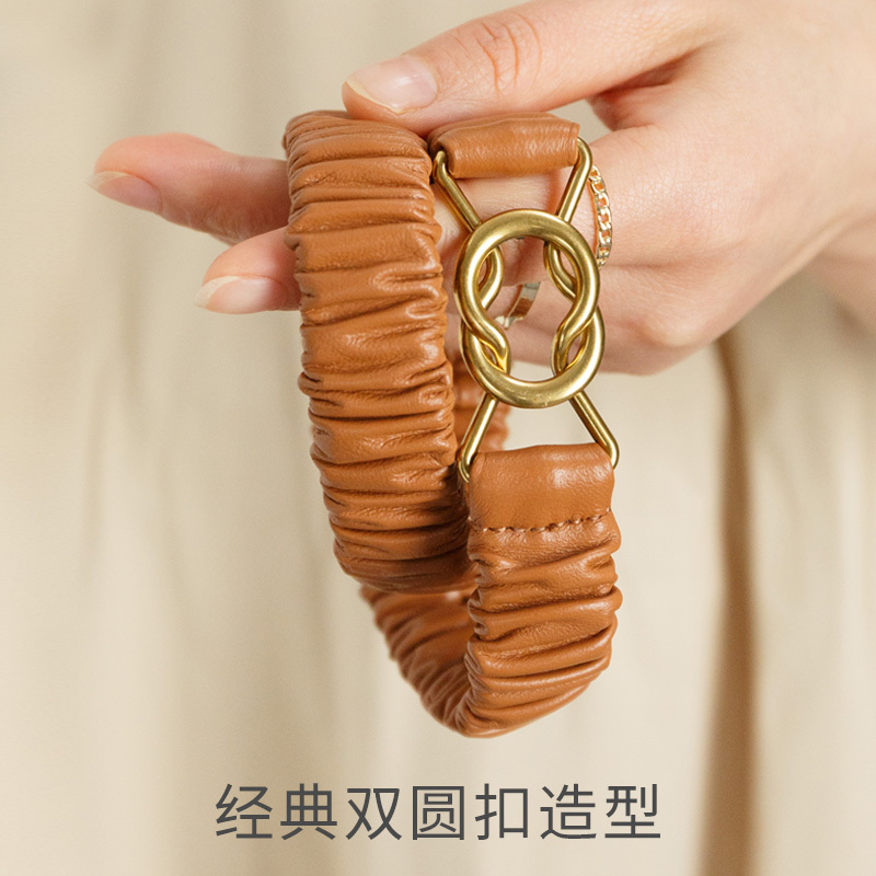 牛当家(CattleOWN)皮带女真皮羊皮腰封简约百搭韩版腰链腰绳腰带女配裙子6188