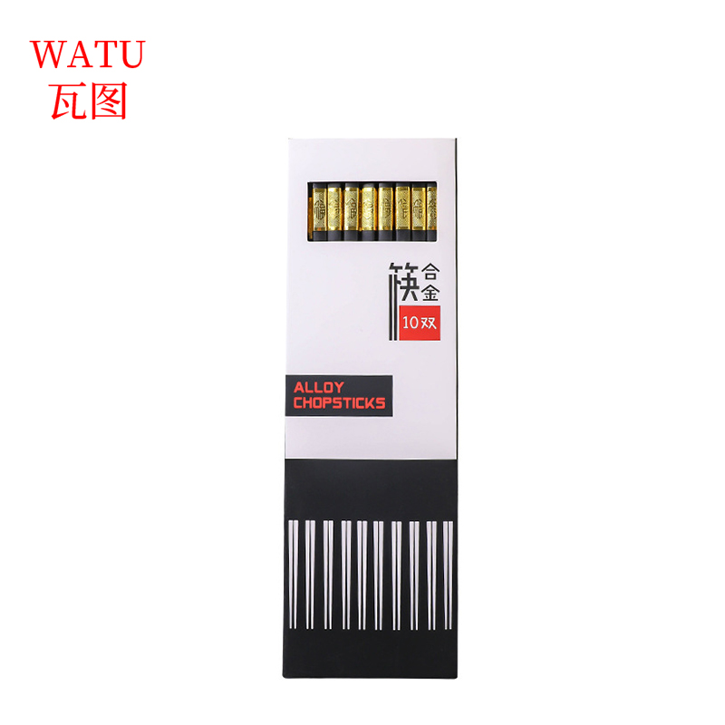瓦图(WATU) 筷子 食堂餐具家用合金筷 24cm 10双高清大图