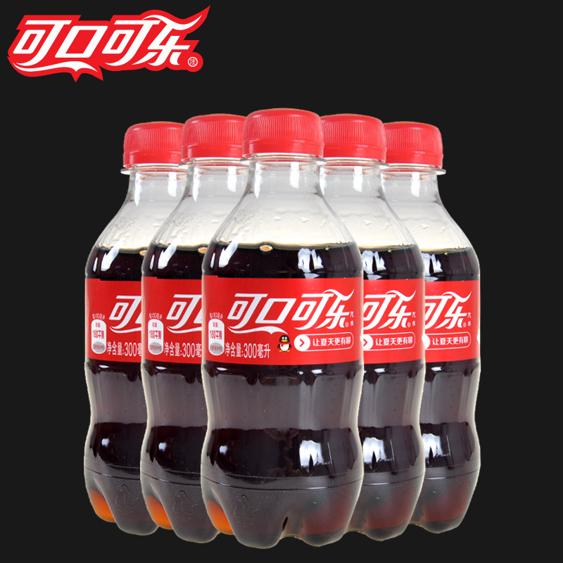 可口可乐300ml*4瓶碳酸饮料可乐汽水饮品小瓶装