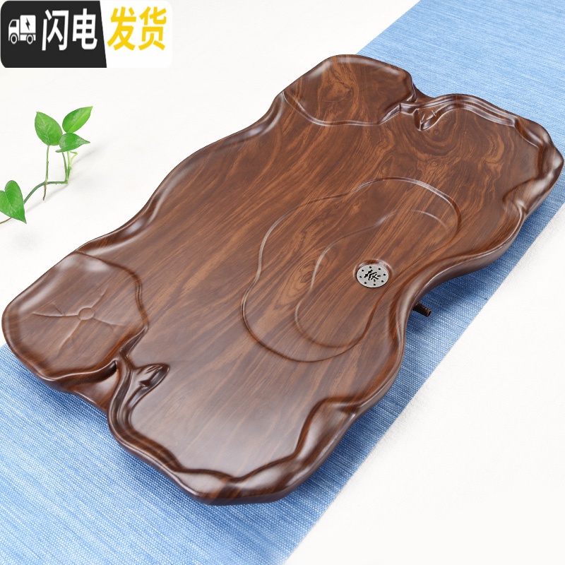 三维工匠功夫茶具抽屉式排水式实木茶盘家用简约茶台茶海迷你小号茶台 22竹木禅佛单茶盘高清大图