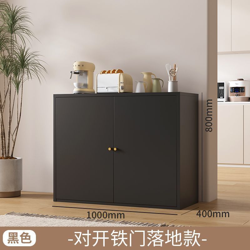 木上简 MSJ-CBG-0004 铁艺茶水餐边柜 落地雅黑色对开铁门 1000*400*800mm 单位:件