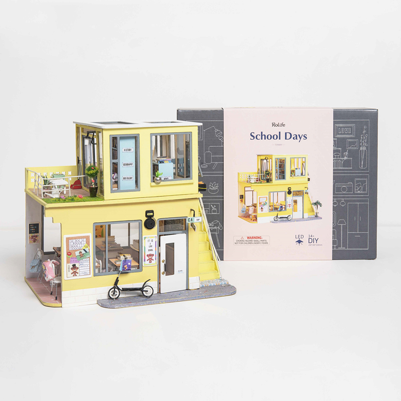 若态若来diy泰迪小屋 手工制作拼装模型珍藏艺术屋玩具创意拼插拼图带手办男生女生生日礼物 TD04暗恋情书