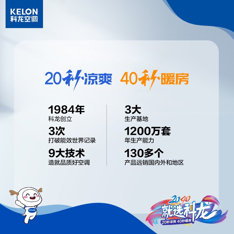科龙空调 2匹 新三级能效 变频 家用立式圆柱柜机 快速冷暖智能wifi 双清洁 KFR-50LW/FM1-A3