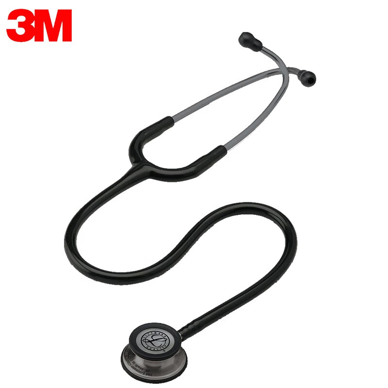 3M听诊器医用Littmann通用双面型第三代听诊器双头双膜片变频成人儿童学生听诊器医生专用5811限定烟黑色