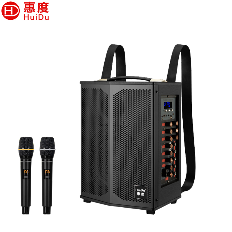 惠度(HuiDu)专业双数字直播OTG直播音箱立体环绕电视娱乐音响户外移动拉杆音箱高清大图