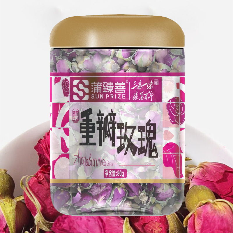 蒲臻善重瓣玫瑰优选饱满花材色泽纯正冲泡芬芳怡人日常慢享时光80g高清大图