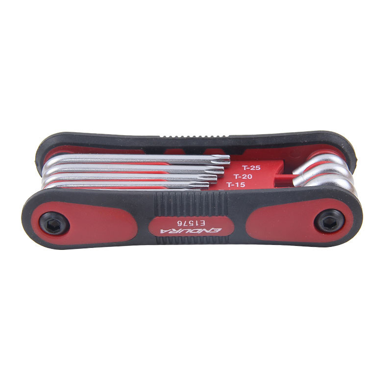 力易得(ENDURA) E1576折叠式花型内六角8件套 铬钒钢扳手组套 1套(货期3-5天)
