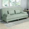 鑫环境 折叠沙发床两用简易可折叠沙发床多功能双人三人小户型客厅租房懒人布艺沙发 浅绿可拆洗麻布 1.8m