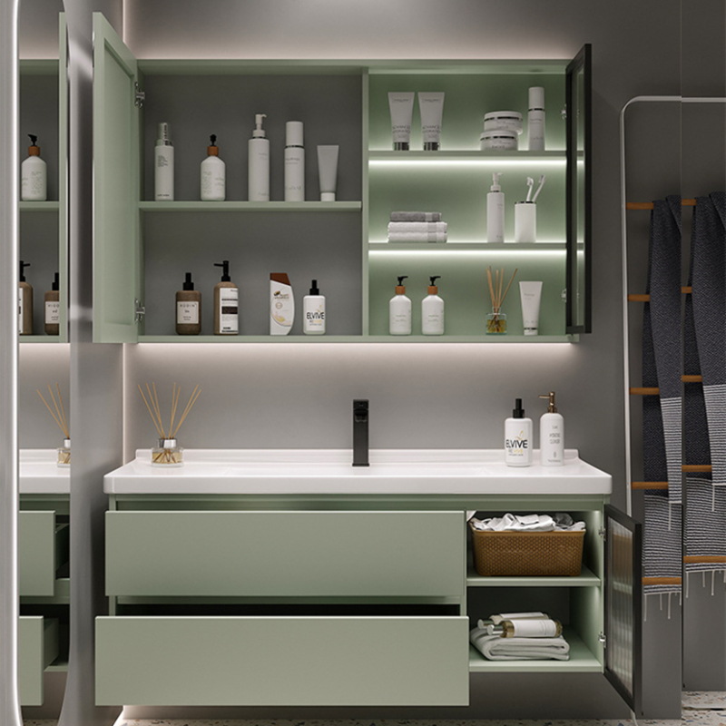 汉德斯科卫浴柜免漆实木浴室柜组合套装高清大图