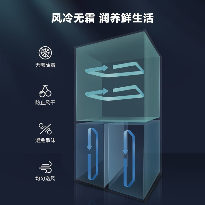 容声(Ronshen)429升十字对开门冰箱风冷无霜变频离子净味抑菌家用多门电冰箱纤薄嵌入省电