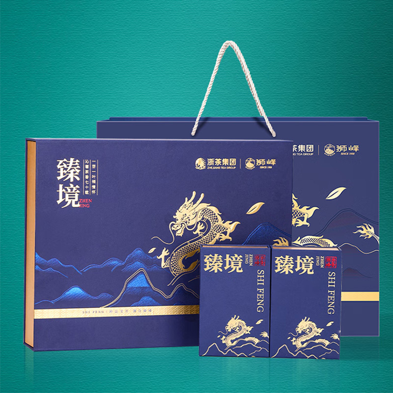 狮峰牌绿茶西湖龙井茶叶明前精品臻境礼盒250g
