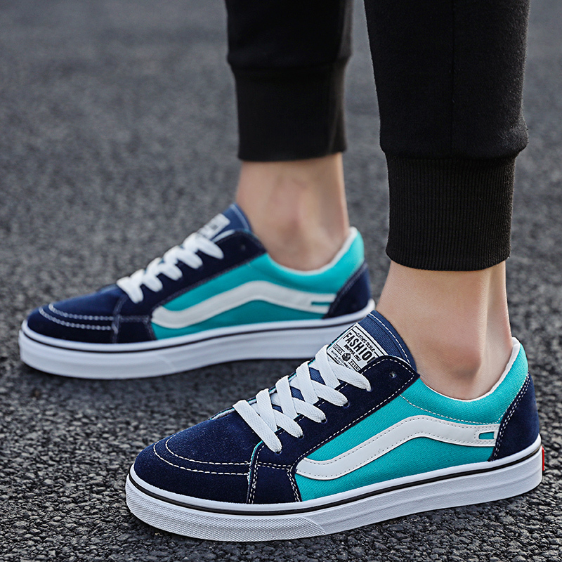 玳恩2021春季韩版板鞋潮流男帆布鞋布鞋高中生休闲男鞋学生青少年鞋子