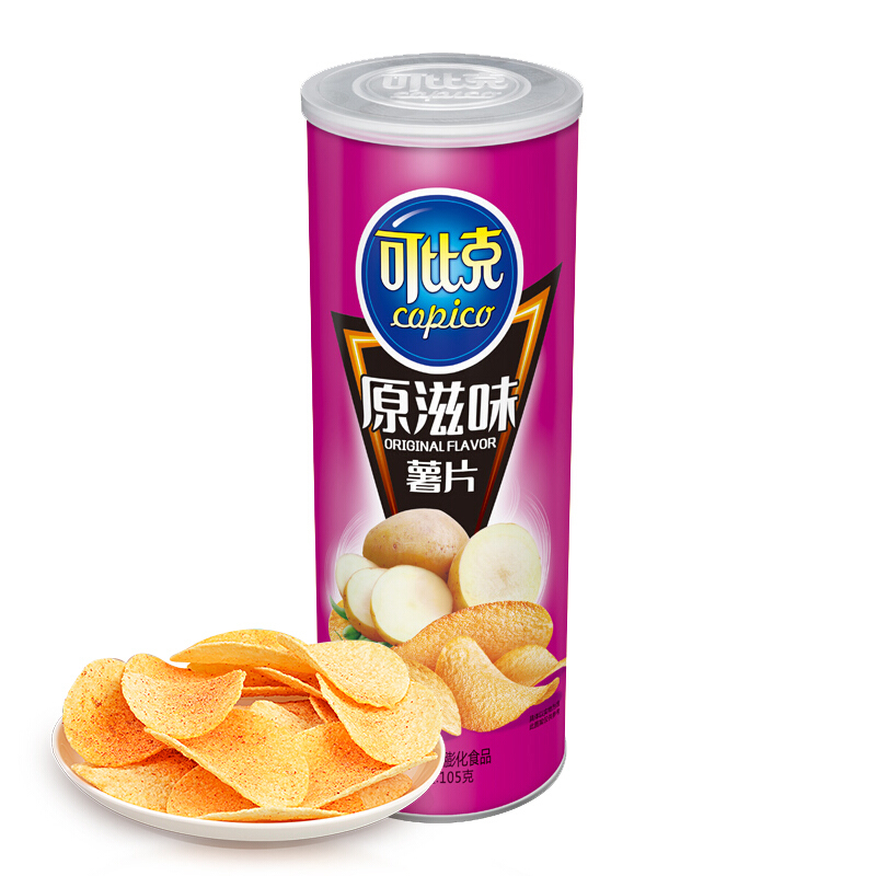 可比克 薯片105g*1罐混合口味高清大图