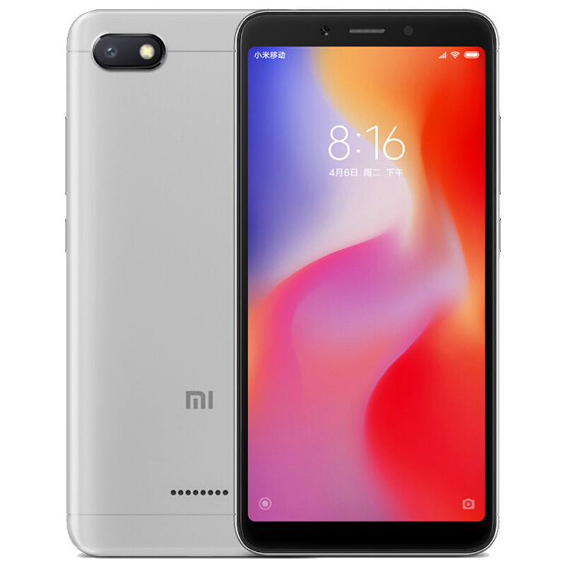 Xiaomi/小米 红米6 4GB+64GB 铂银灰 移动联通电信4G全网通手机