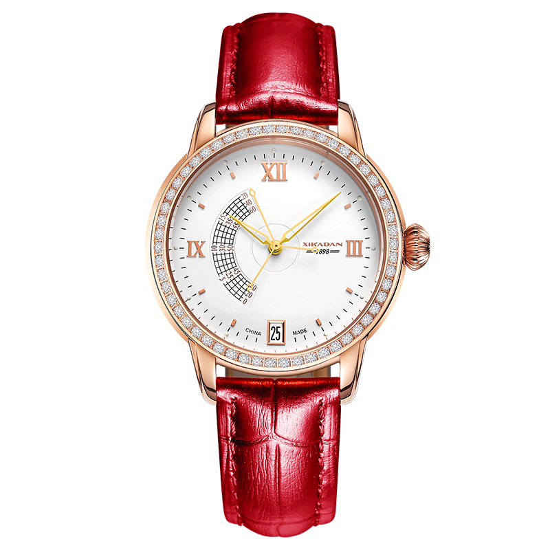 西卡丹xikadan手表女学生正品自动机械表女士精钢皮带防水精选国产