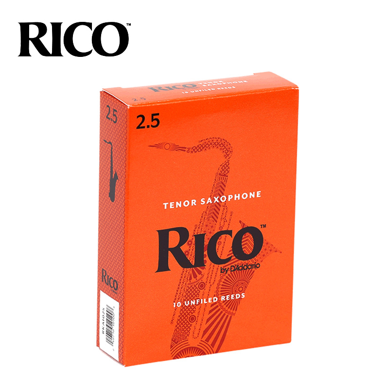 RICO 达达里奥 D’Addario RKA1025瑞扣黄盒次中音萨克斯哨片2.5号降B调Tenor 10片装美国进口