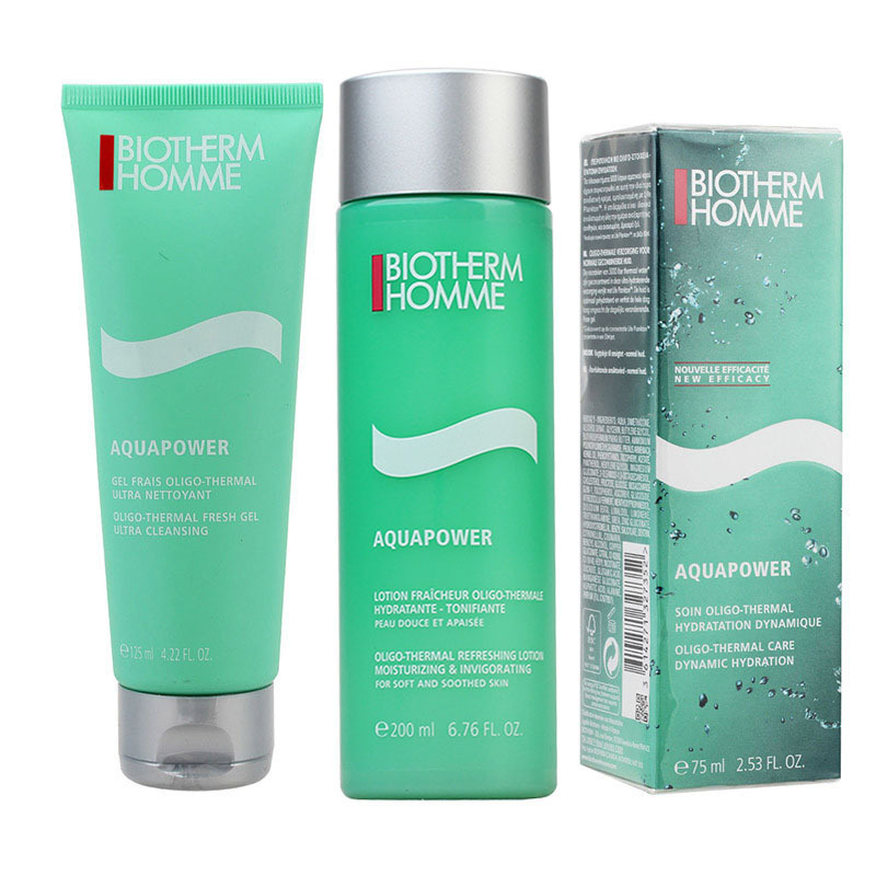 Biotherm碧欧泉男士水动力保湿3件套装(洁面乳125ml+爽肤水200ml+乳液75ml)