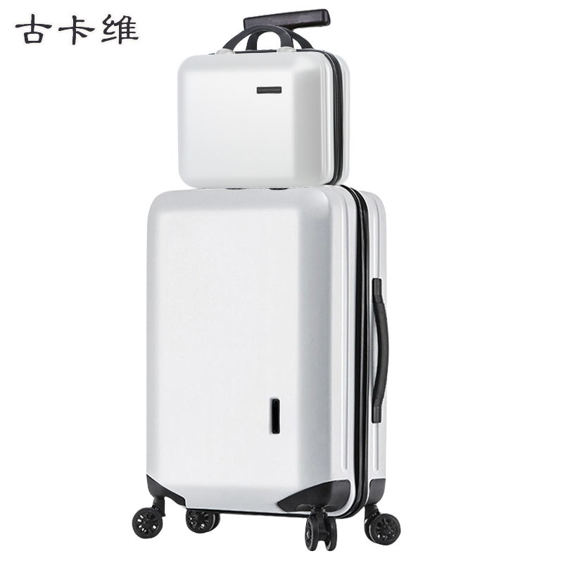 古卡维 子母旅行箱包套装 白色24寸拉链款+旅行包1501TD高清大图